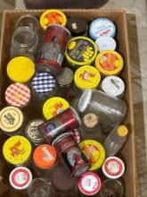 miscellaneous glass jars