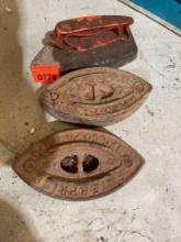 antique irons; iron toy