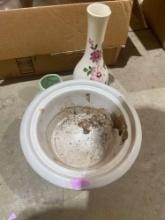 vintage flower pot and vases