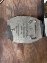 gold and silver belt buckle