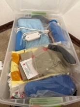 heating blanket it, water bottle, foot pad