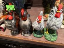 2 Roosters and 2 chickens
