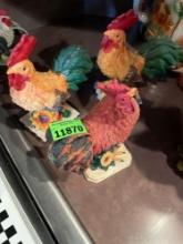 3 Rooster decors
