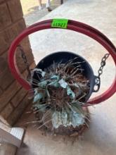 Hanging plant yard decor
