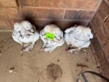 Three frogs outdoor decor