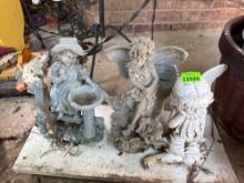 2 faries, girl yard decor