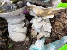 turtle, bunny and gnome outdoor decor