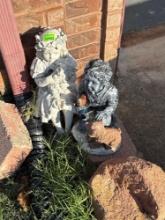Girl and a boy outdoor decor