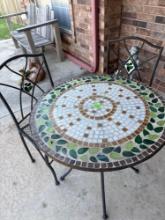 outdoor table and chair