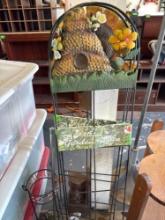 Metal garden fence, rod, wall hanging, umbrella holder