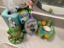 frog decor and soap