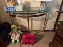 Glass table only items not included