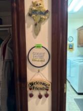Welcome signs , embroidery