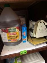 cleaning supplies and iron