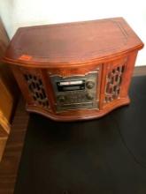 Wooden music center with CD player and remote Measurements in photos Buyer responsible
