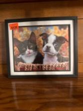 2 animal pictures in frame