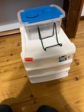3 Drawer desk storage, small container with lid and table top picture holder