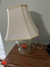 Decorative glass lamp with shade