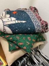 Decorative throws and pillow