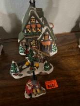 Christmas village cafe and other Christmasfigurines