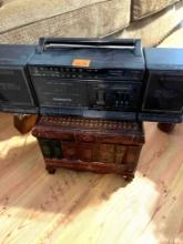 Boom box and small chest