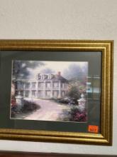 Wall art with gold frame