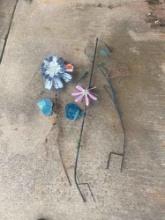 Flower yard decorations