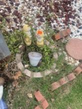 Yard decor and flower pot