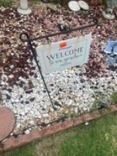 Welcome to our garden sign