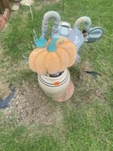 Pot with yard decor