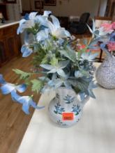 Flower arrangement with vase