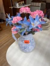 Flower arrangement with vase