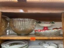 Serving bowl and plates, Christmas items