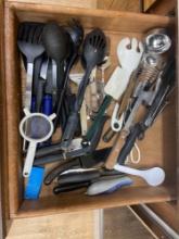 Misc kitchen utensils in drawer