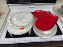 Several serving trays and other items