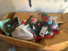 Christmas tree and other christmas decor items