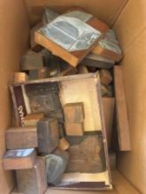 Box of ink stampers
