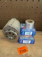 Pencil sharpener, dome lids