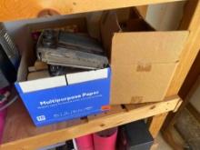 Items on shelf, dolls, radio, books and more