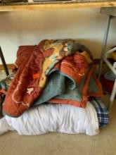 Lot contains Misc bedding, quilt with pillow shams