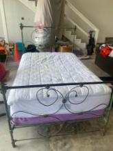 Full size mattress, box spring, and metal frame Must bring help to load
