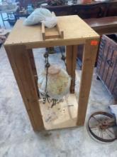 Antique hand painted hanging parlor chandelier Must bring help to load