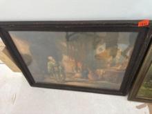 Vintage framed art work Size 32x24