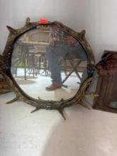 Wall mirror with antler frame Measurement22x22