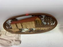 Vintage Burwood plaque wall hanging Measurements in photo