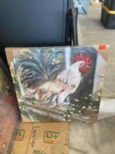 Rooster wall hanging Measurement in photo