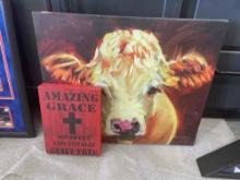 Cow wall decor ans amazing grace wall decor