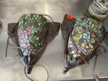Stained glass wall lights