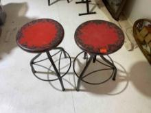 Rustic meteal stools