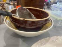 Bowl ceramic bowl, sifter, and yellow flower bowl